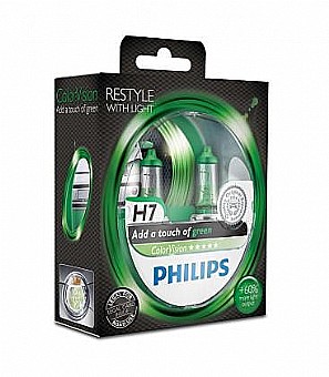 ���� H7 12V 55W COLORVISION GREEN PHILIPS