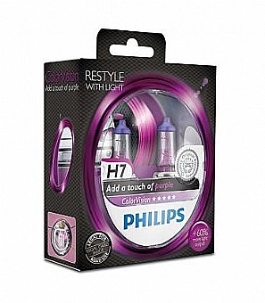 ���� H7 12V 55W COLORVISION PURPLE PHILIPS