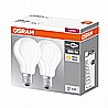 זוג נורות ליבון חלבי לד A60 E27 7W OSRAM