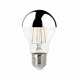 פחם קלאסי עם כיפת כסף לעמעום LED 8W E27 פחם קלאסי עם כיפת כסף לעמעום LED 8W E27