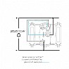 לחצן פעמון עם שם מואר לד כחול 12V לבן 2 מודול ניסקו סוויץ'
