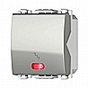 לחצן מדרגות מואר ניאון אדום 2 מודול טיטניום ניסקו סוויץ'