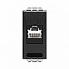 שקע מחשב RJ45 CAT 5E שחור מט ניסקו סוויץ'