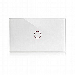 מתג חכם לתאורה / תרחיש לחצן יחיד זכוכית לבנה מתג חכם לתאורה / תרחיש לחצן יחיד זכוכית לבנה