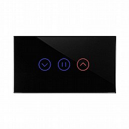 מתג טאץ' חכם לתריס זכוכית שחורה 4 מודול WIFI מתג טאץ' חכם לתריס זכוכית שחורה 4 מודול WIFI