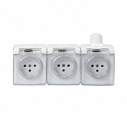 קופסת 3 שקעים מוגנת על הטיח SUPER NW-3 קופסת 3 שקעים מוגנת על הטיח SUPER NW-3