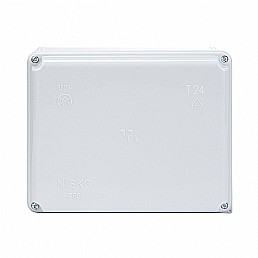 קופסת הסתעפות חלקה T-24 154X114X70 IP-55 קופסת הסתעפות חלקה T-24 154X114X70 IP-55