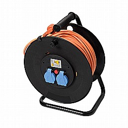 תוף מאריך מקצועי 25 מטר כולל שני שקעים ישראליים ומפסק פחת תוף מאריך מקצועי 25 מטר כולל שני שקעים ישראליים ומפסק פחת