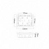 עמדת NISKO OFFICE תחת הטיח 6 מודול, 4 שקעים, 1 מחשב 1 טלפון