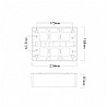 עמדת NISKO OFFICE על הטיח 6 מודול, 4 שקעים