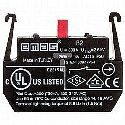 בלוק מגעים סדרה B B2-1NC בלוק מגעים סדרה B B2-1NC