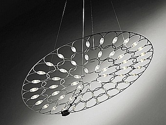 LAFRA ORIZZONTALE LED steel pendant lamp By Urban