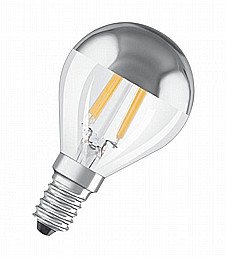 נורת מראה כסף כדור LED E-14 4W נורת מראה כסף כדור LED E-14 4W