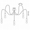 Lumen 5 Light Spider Pendant 3101 By Moretti Luce
