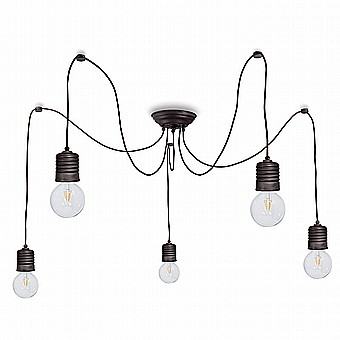 Spiral 5 Light Spider Pendant 3085 By Moretti Luce