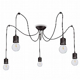 Spiral 5 Light Spider Pendant 3085 By Moretti Luce Spiral 5 Light Spider Pendant 3085 By Moretti Luce
