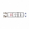 מונה דיגיטלי לפס דין חד פאזי 2 מודול 50A