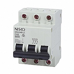 מפסק אוטומטי זעיר ביתי 6KA אופיין C תלת פאזי NS6340-C 3P 40A מפסק אוטומטי זעיר ביתי 6KA אופיין C תלת פאזי NS6340-C 3P 40A