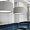 Silenzio LED sound-absorbing pendant lamp By Luceplan