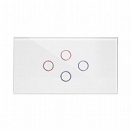 מתג טאץ' חכם לתאורה 4 לחצנים זכוכית לבנה 4 מודול ZIGBEE מתג טאץ' חכם לתאורה 4 לחצנים זכוכית לבנה 4 מודול ZIGBEE